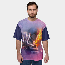 Футболка оверсайз мужская Шото Тодороки, цвет: 3D-принт — фото 2