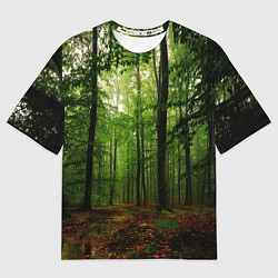 Мужская футболка оверсайз Лес