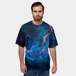 Футболка оверсайз мужская Туманность, цвет: 3D-принт — фото 2