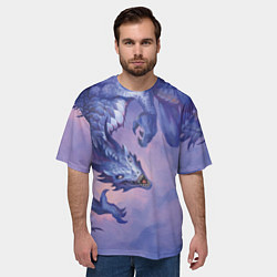 Футболка оверсайз мужская Дракон воды, цвет: 3D-принт — фото 2