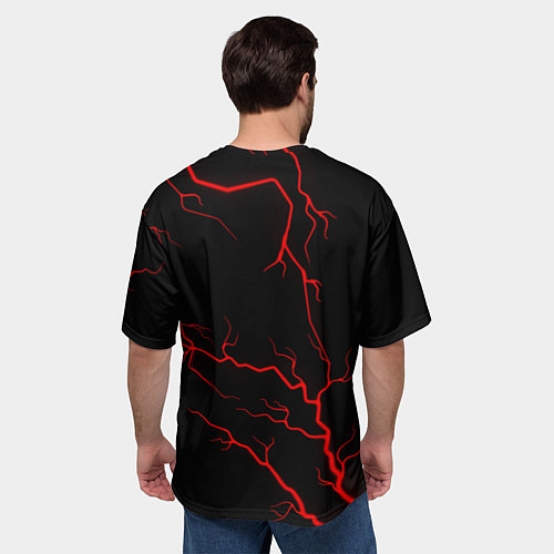 Мужская футболка оверсайз AC DС / 3D-принт – фото 4