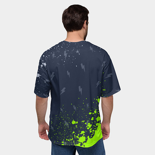 Мужская футболка оверсайз AC DС / 3D-принт – фото 4
