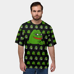 Футболка оверсайз мужская Frog Pepe, цвет: 3D-принт — фото 2