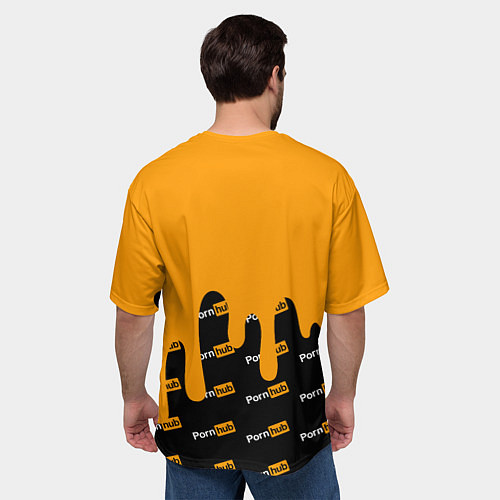 Мужская футболка оверсайз Porn Hub / 3D-принт – фото 4