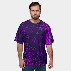 Футболка оверсайз мужская BTS БТС, цвет: 3D-принт — фото 2