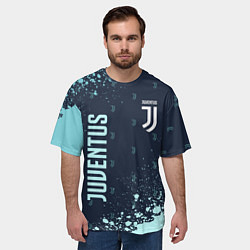 Футболка оверсайз мужская JUVENTUS ЮВЕНТУС, цвет: 3D-принт — фото 2