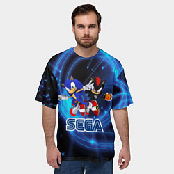 Футболка оверсайз мужская Sonic SEGA, цвет: 3D-принт — фото 2