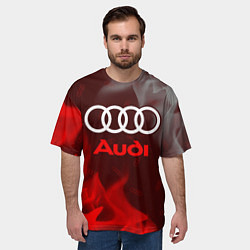 Футболка оверсайз мужская AUDI АУДИ, цвет: 3D-принт — фото 2