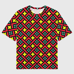 Футболка оверсайз мужская Abstract cross armor, цвет: 3D-принт