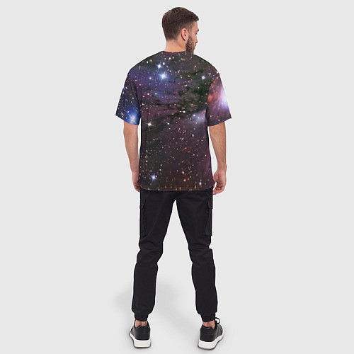 Мужская футболка оверсайз Галактика S / 3D-принт – фото 4