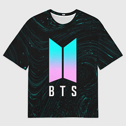 Футболка оверсайз мужская BTS БТС, цвет: 3D-принт