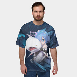 Футболка оверсайз мужская Re: Zero Жизнь с нуля, цвет: 3D-принт — фото 2
