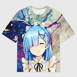 Мужская футболка оверсайз Re: Zero Жизнь с нуля