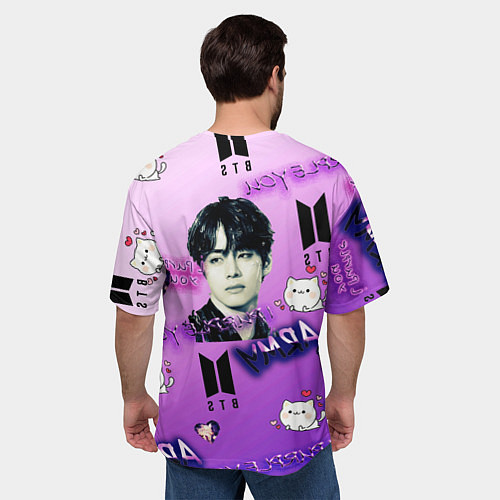 Мужская футболка оверсайз I purple you / 3D-принт – фото 4