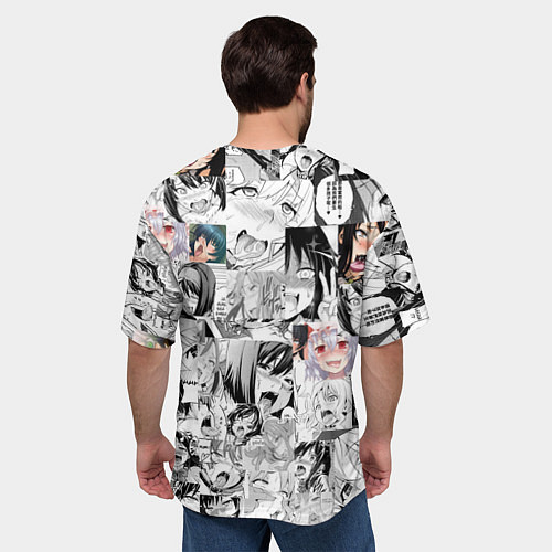 Мужская футболка оверсайз Ахегао Ahegao / 3D-принт – фото 4