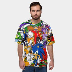 Футболка оверсайз мужская Sonic, цвет: 3D-принт — фото 2