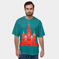 Футболка оверсайз мужская Москва, цвет: 3D-принт — фото 2