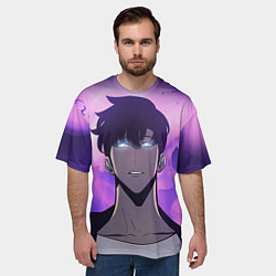 Футболка оверсайз мужская Поднятие уровня в одиночку, цвет: 3D-принт — фото 2