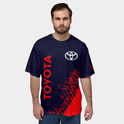 Футболка оверсайз мужская TOYOTA ТОЙОТА, цвет: 3D-принт — фото 2