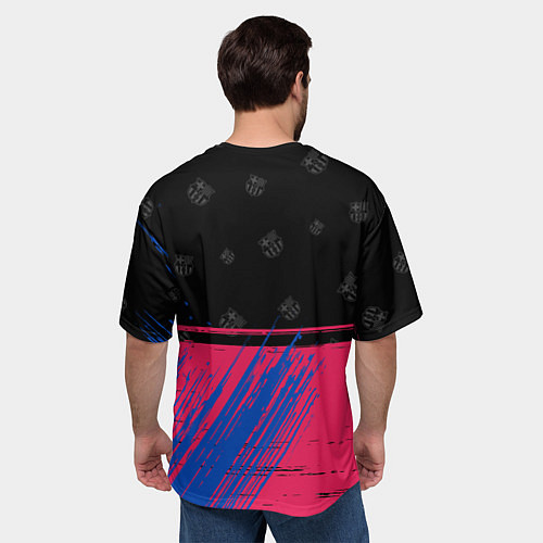 Мужская футболка оверсайз BARCELONA БАРСЕЛОНА / 3D-принт – фото 4