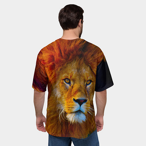 Мужская футболка оверсайз Лев 3D / 3D-принт – фото 4