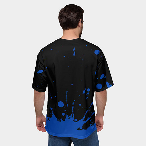 Мужская футболка оверсайз BARCELONA БАРСЕЛОНА / 3D-принт – фото 4