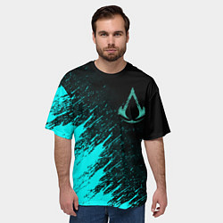 Футболка оверсайз мужская Assassins Creed Valhalla, цвет: 3D-принт — фото 2