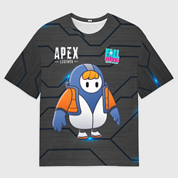 Мужская футболка оверсайз Fall guys apex legends