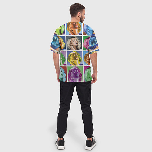 Мужская футболка оверсайз Buzova pop-art / 3D-принт – фото 4