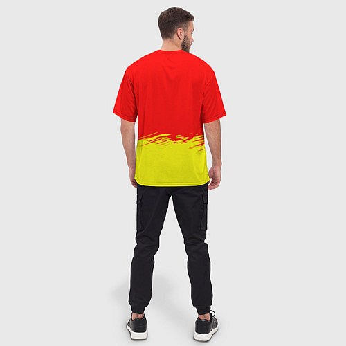 Мужская футболка оверсайз Brawl starsLeon pikachu / 3D-принт – фото 4