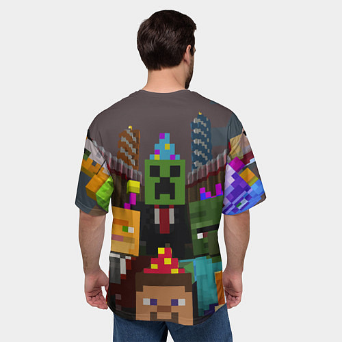 Мужская футболка оверсайз Minecraft - characters - video game / 3D-принт – фото 4
