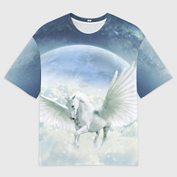 Футболка оверсайз мужская Пегас, цвет: 3D-принт