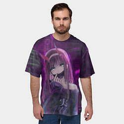 Футболка оверсайз мужская Zero Two in mask, цвет: 3D-принт — фото 2