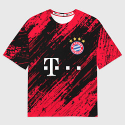 Футболка оверсайз мужская BAYERN MUNCHEN БАВАРИЯ, цвет: 3D-принт