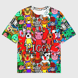 Футболка оверсайз мужская ROBLOX PIGGY, цвет: 3D-принт