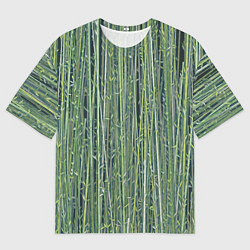 Футболка оверсайз мужская Зеленый бамбук, цвет: 3D-принт