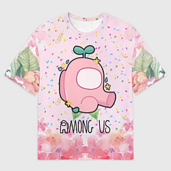 Футболка оверсайз мужская Among Us girl, цвет: 3D-принт
