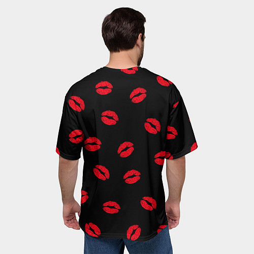 Мужская футболка оверсайз Поцелуи / 3D-принт – фото 4