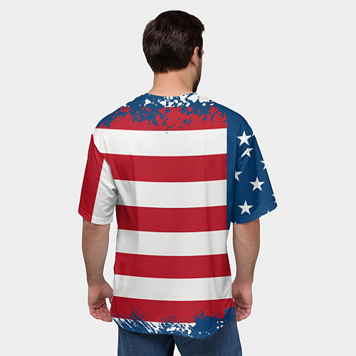 Мужская футболка оверсайз Америка / 3D-принт – фото 4
