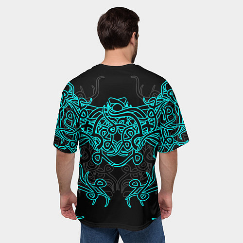 Мужская футболка оверсайз Узоры магия / 3D-принт – фото 4
