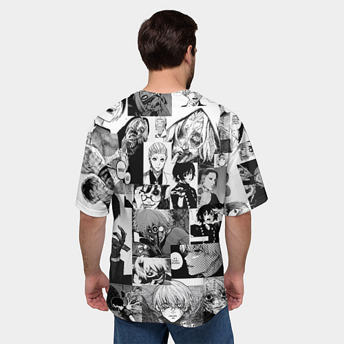 Мужская футболка оверсайз Токийский гуль / 3D-принт – фото 4