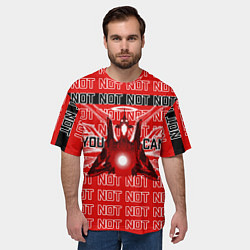 Футболка оверсайз мужская Evangelion Eva 01 You can not, цвет: 3D-принт — фото 2