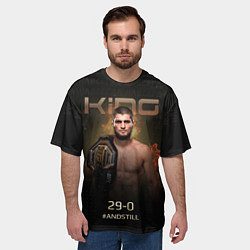 Футболка оверсайз мужская Хабиб Нурмагомедов - King, цвет: 3D-принт — фото 2