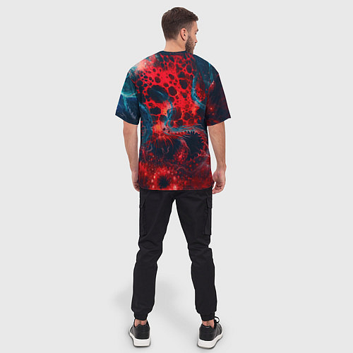 Мужская футболка оверсайз Гигантский космический монстр / 3D-принт – фото 4
