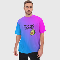 Футболка оверсайз мужская Авокадо, цвет: 3D-принт — фото 2