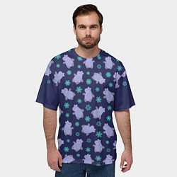 Футболка оверсайз мужская Белые медведи, цвет: 3D-принт — фото 2