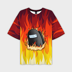 Мужская футболка оверсайз Among Us Fire Z