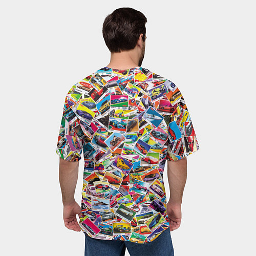 Мужская футболка оверсайз Коллекция вкладышей Turbo / 3D-принт – фото 4