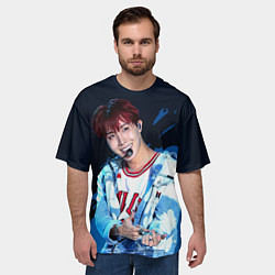 Футболка оверсайз мужская BTS, цвет: 3D-принт — фото 2