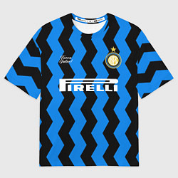 Футболка оверсайз мужская INTER домашняя 2021, цвет: 3D-принт